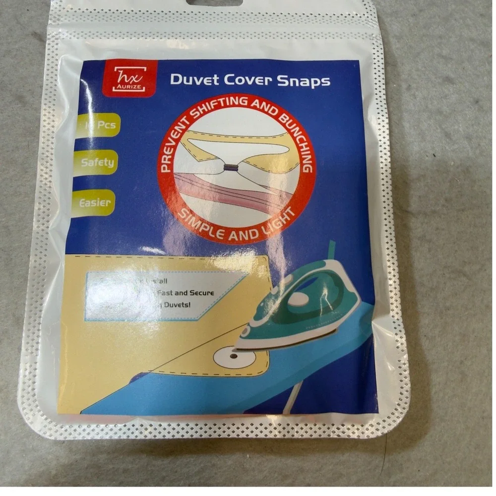 HXAURIZE 16 Pcs Duvet Cover Snaps Simple‎ Lightweight Easy Fast Secure White